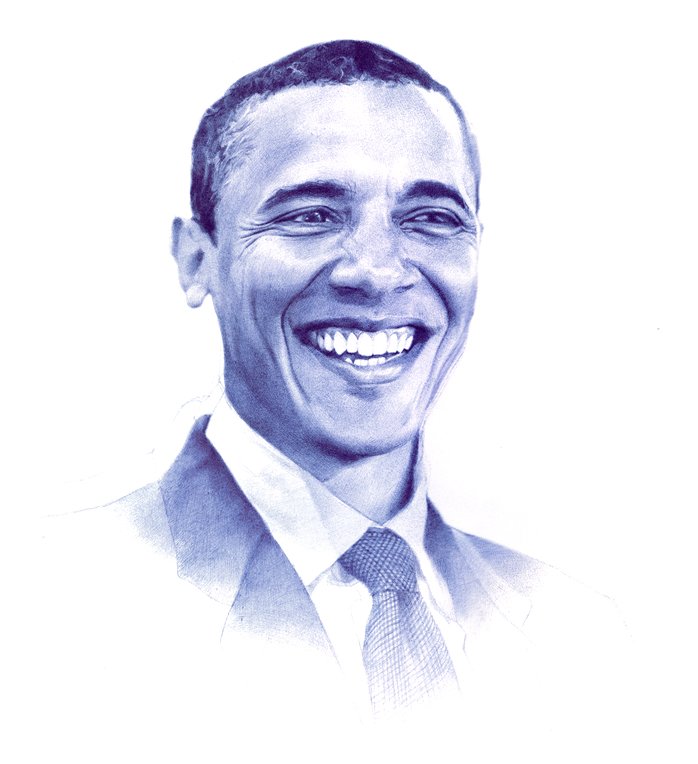 capturing likeness in portraits, my Obama portrait