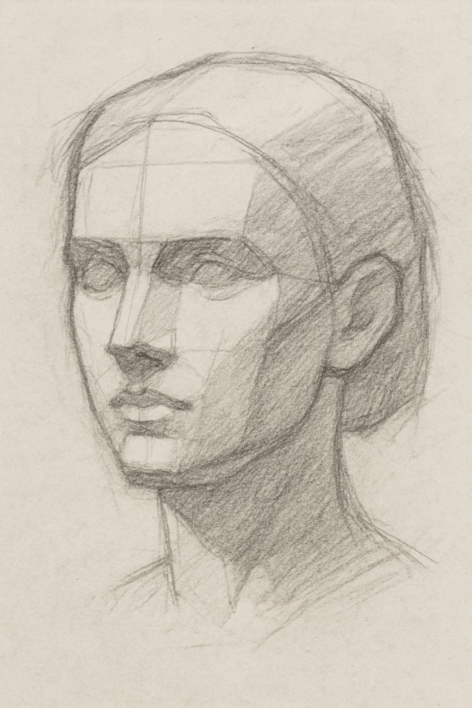 capturing likeness in portraits, the block-in
