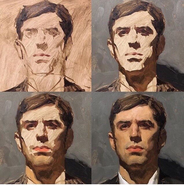 photorealism drawing tutorial, the major shapes