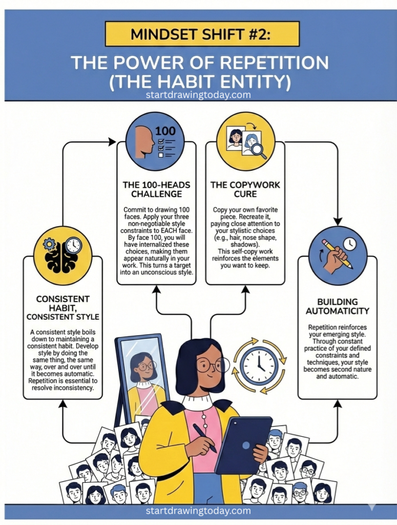 inconsistent art style, mindset shift 2