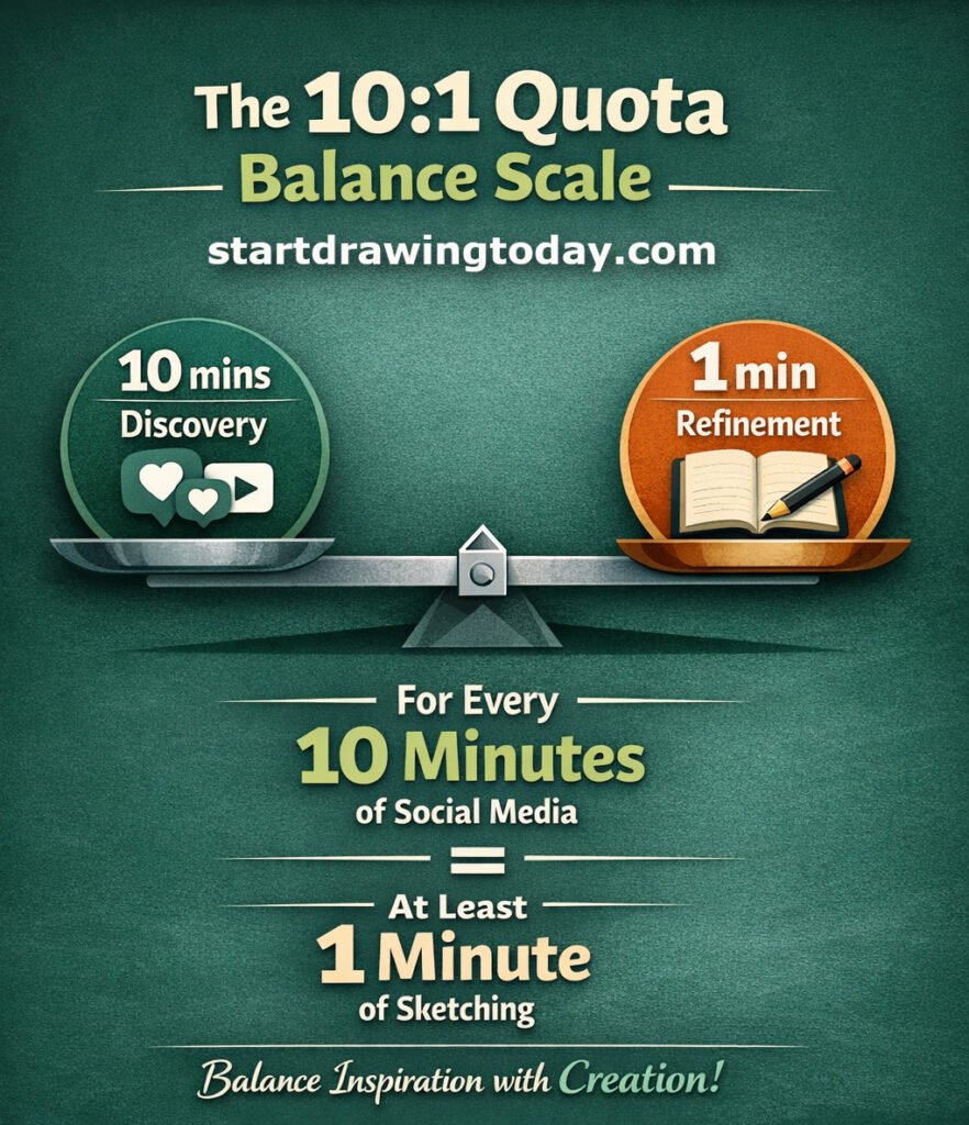 stop being a perfectionist when drawing, 10:1 quota