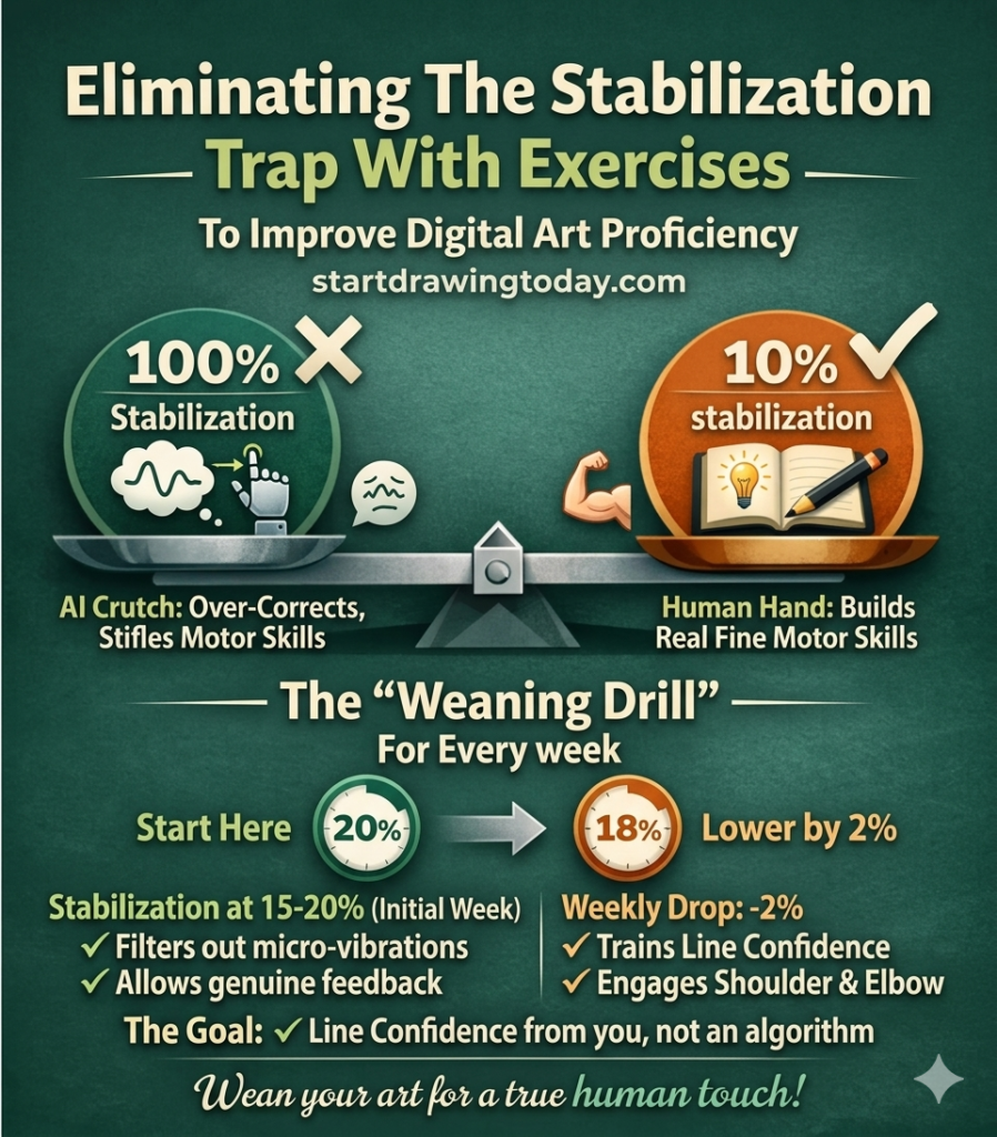 exercises to improve digital art proficiency, stabilization trap