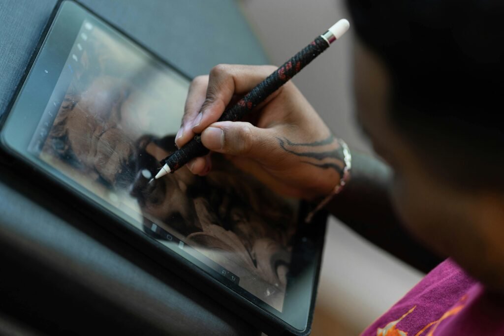 exercises to improve digital art proficiency, the artist at work